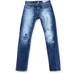 Rag & Bone The Dre Jeans In Surfer Repair Blue Size 25 10584 Skinny Straight
